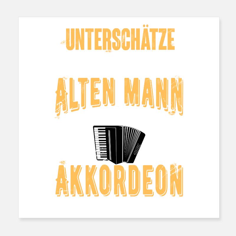 Akkordeon Poster 20x20 cm