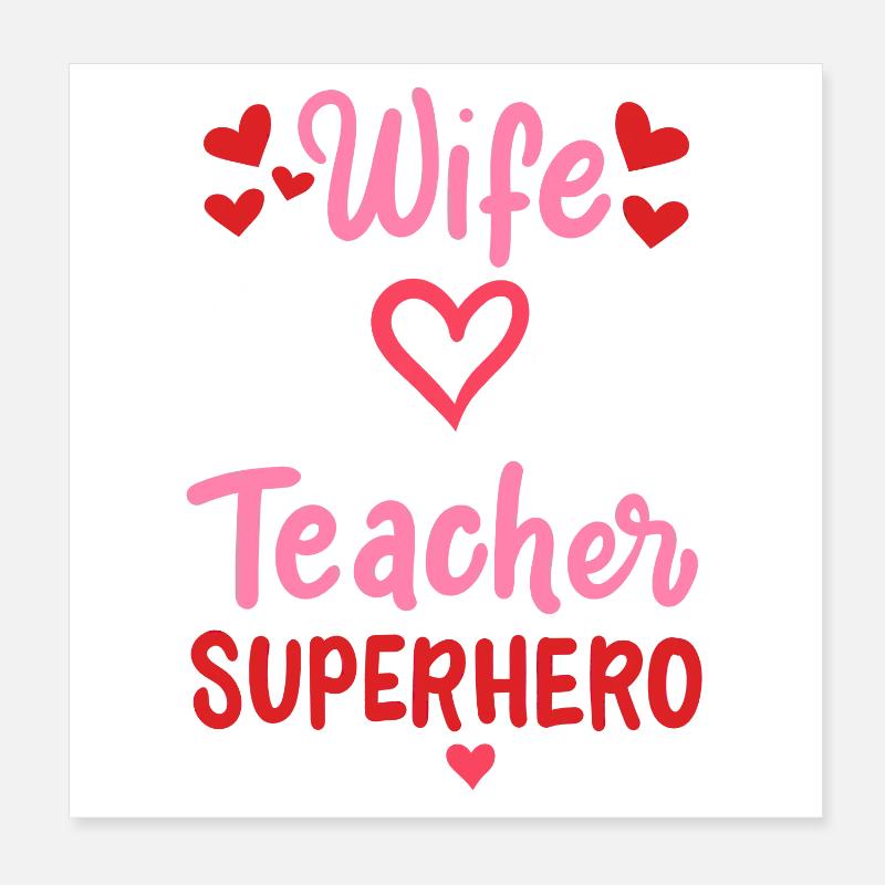 Muttertag Ehefrau Mama Lehrerin Poster 20x20 cm