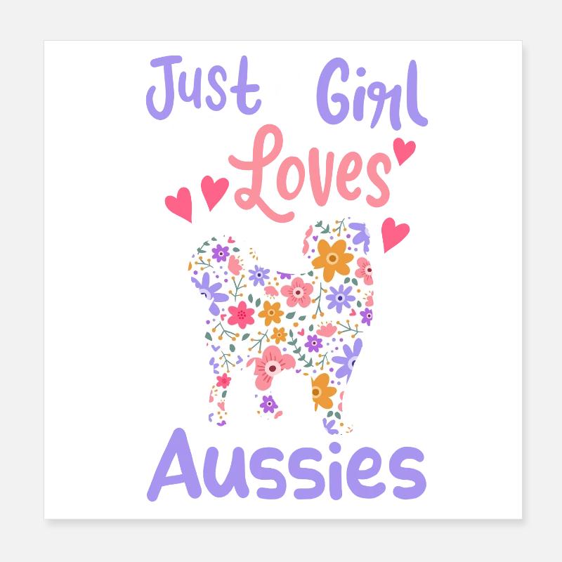 Australian Shepherd Poster 20x20 cm