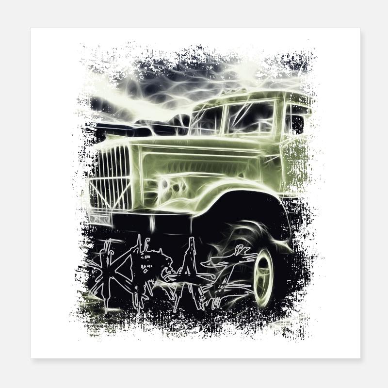 KRAZ LKW Poster 20x20 cm