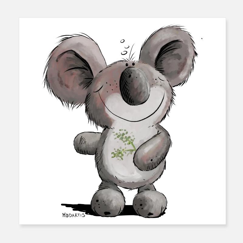 Drolliges Koala Bärchen Poster 20x20 cm