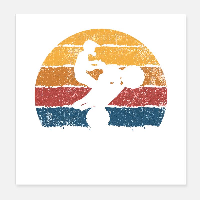 Quad Quadfahrer Poster 20x20 cm