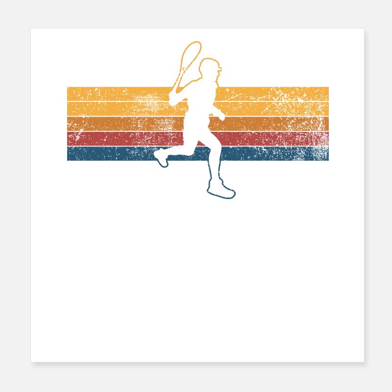 Squash Squash-Spieler Poster 20x20 cm