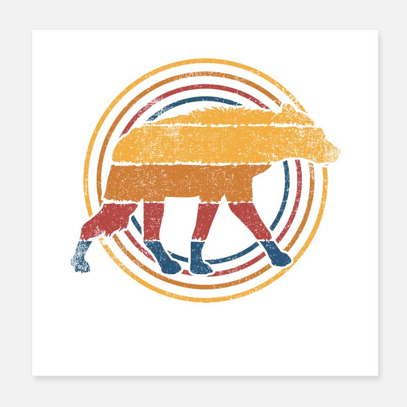 Hyäne Hyänen Poster 20x20 cm