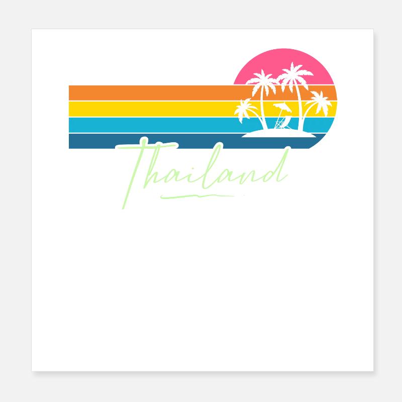 Thaïlande Poster 20 x 20 cm
