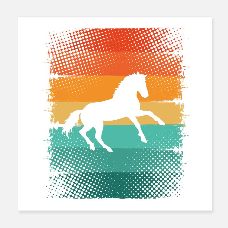 Cheval Poster 20 x 20 cm