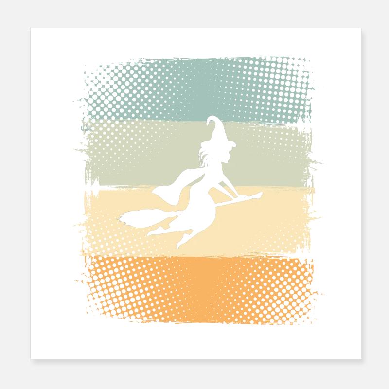 Hexe Poster 20x20 cm