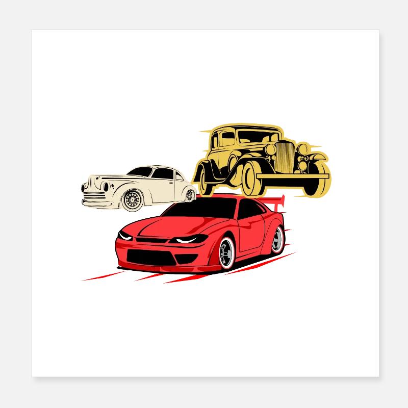 Funny Car Quote For Car Lovers Car Vector Poster 8" x 8" (20x20 cm)