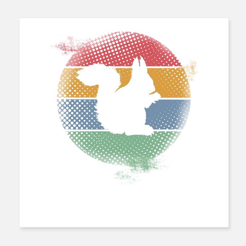Squirrel Poster 8" x 8" (20x20 cm)