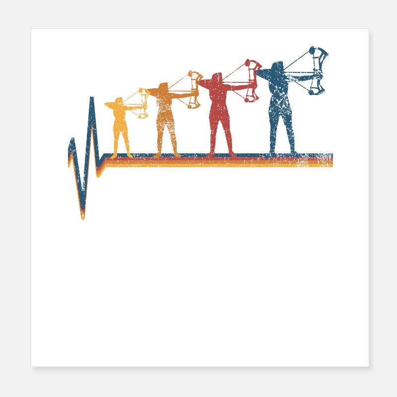 Bogenschießen Bogenschützin Poster 20x20 cm