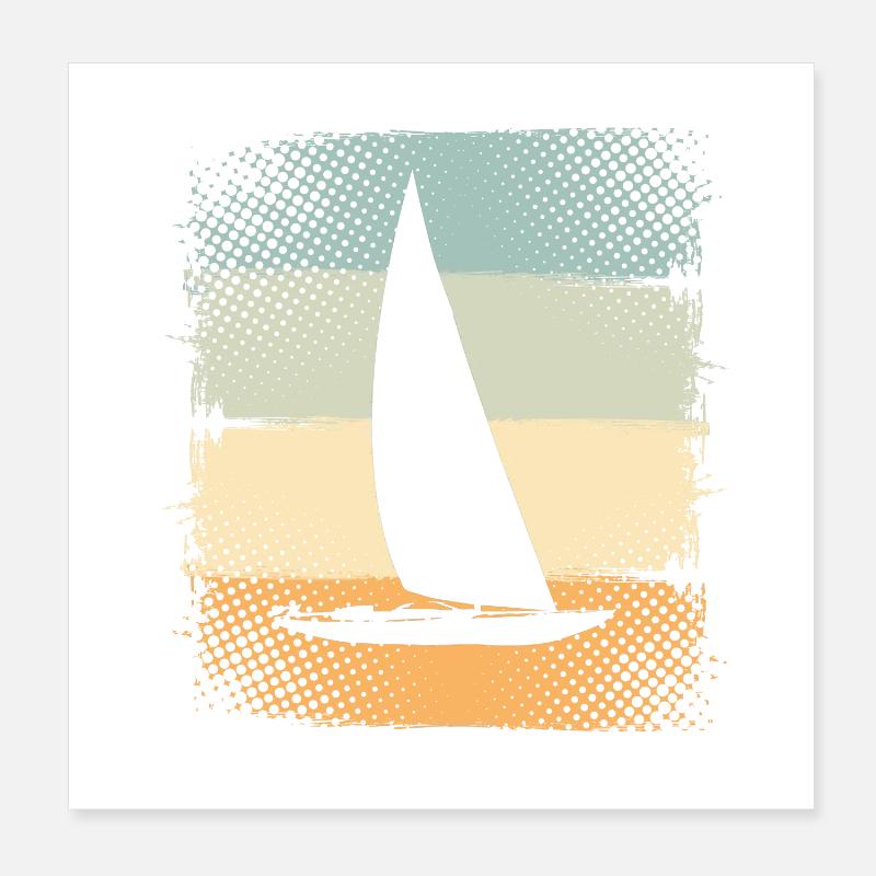 Segelschiff Poster 20x20 cm