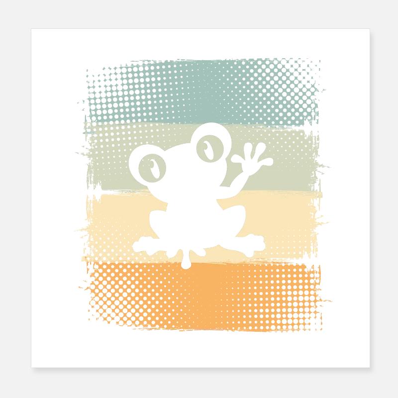 Frog Poster 8" x 8" (20x20 cm)