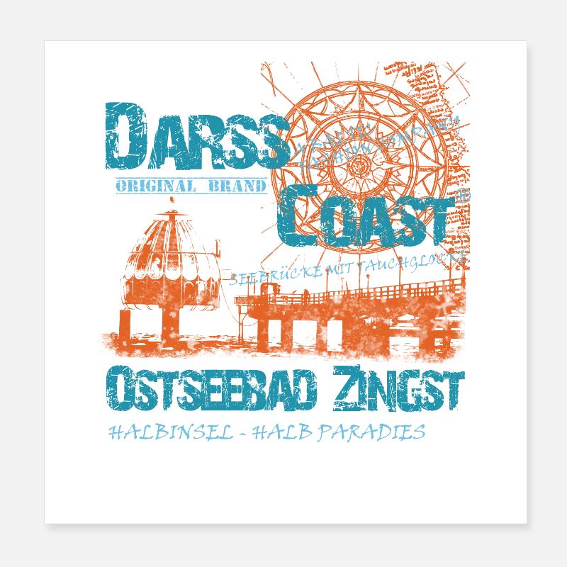 DarssCoast - Ostseebad Zingst Poster 20x20 cm