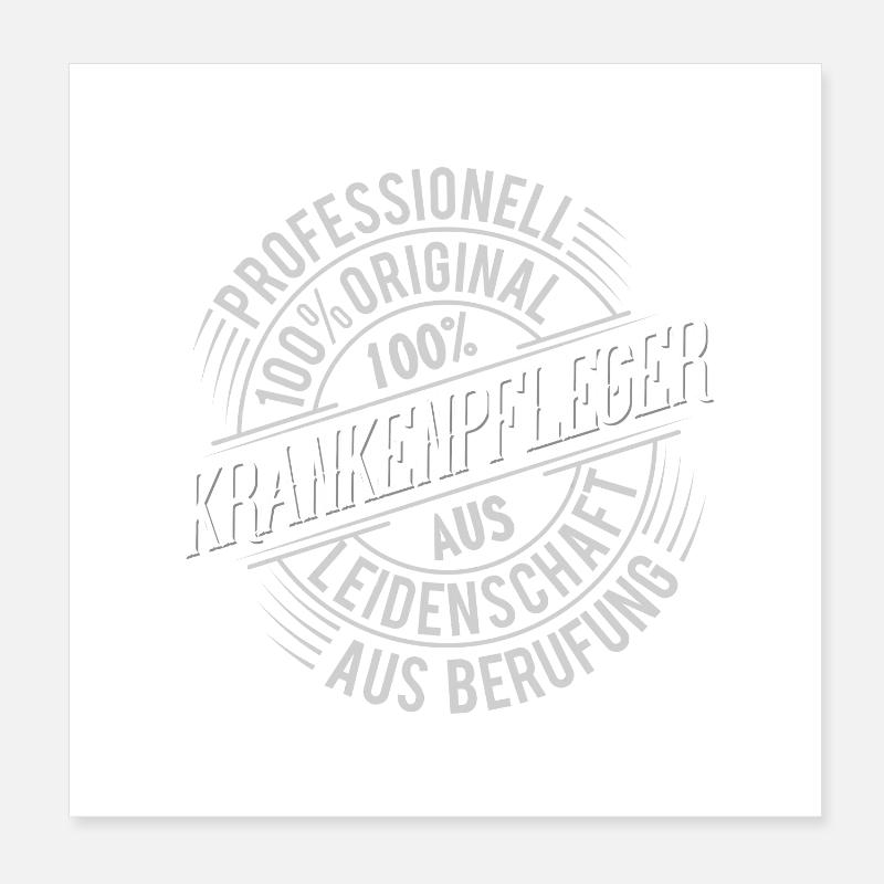 Krankenpfleger Poster 20x20 cm