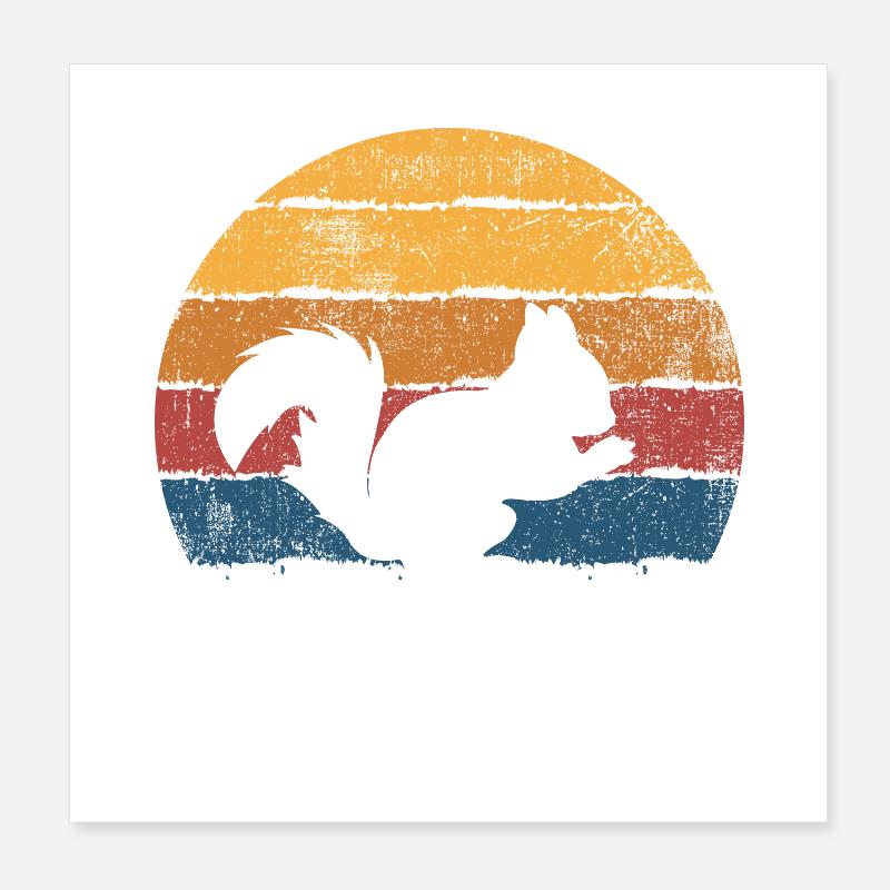 Eichhörnchen Poster 20x20 cm