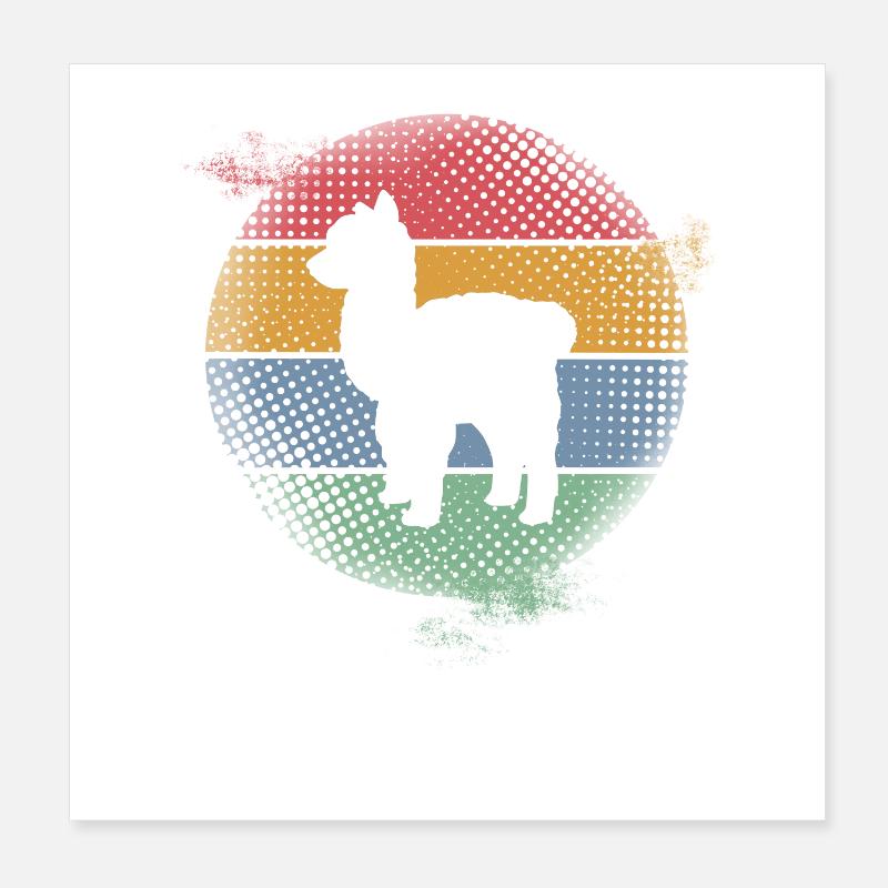 Alpaga Poster 20 x 20 cm