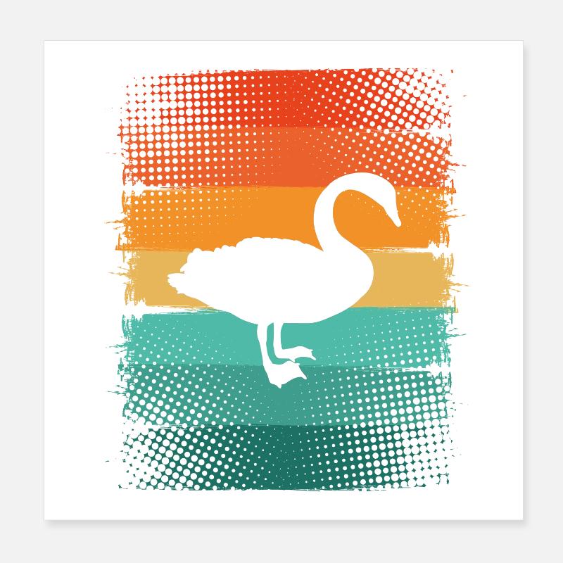 Schwan Poster 20x20 cm