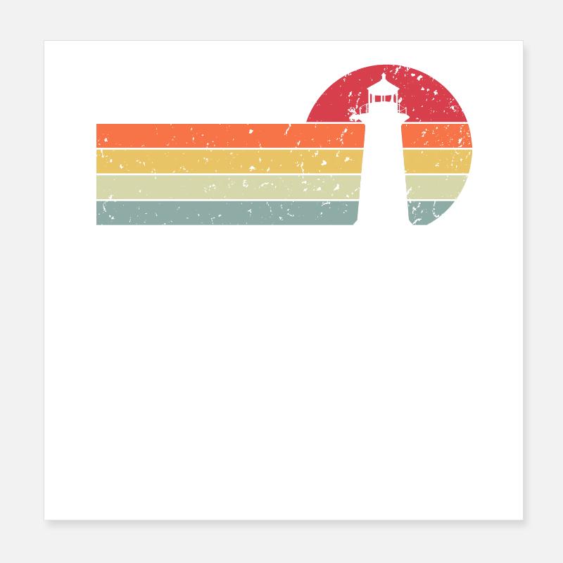 Leuchtturm Poster 20x20 cm