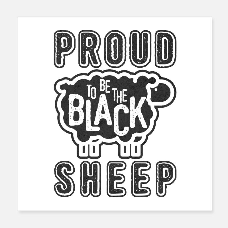 Le mouton noir - giftidea Poster 20 x 20 cm