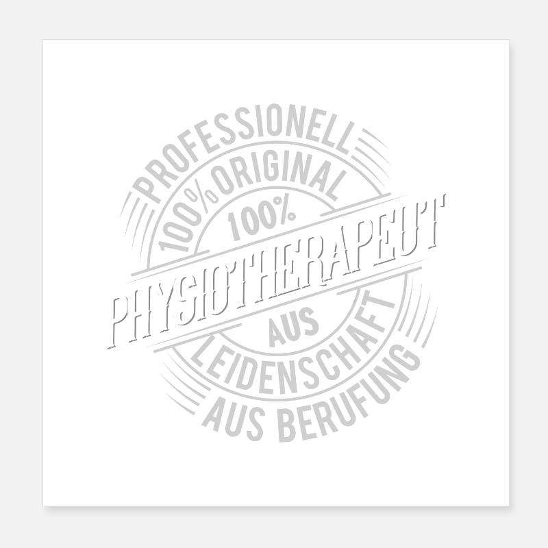 Physiotherapeut Poster 20x20 cm