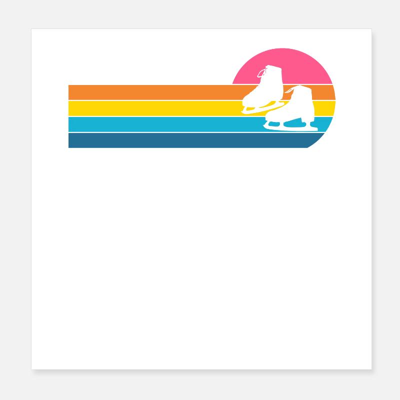 Schlittschuh Poster 20x20 cm