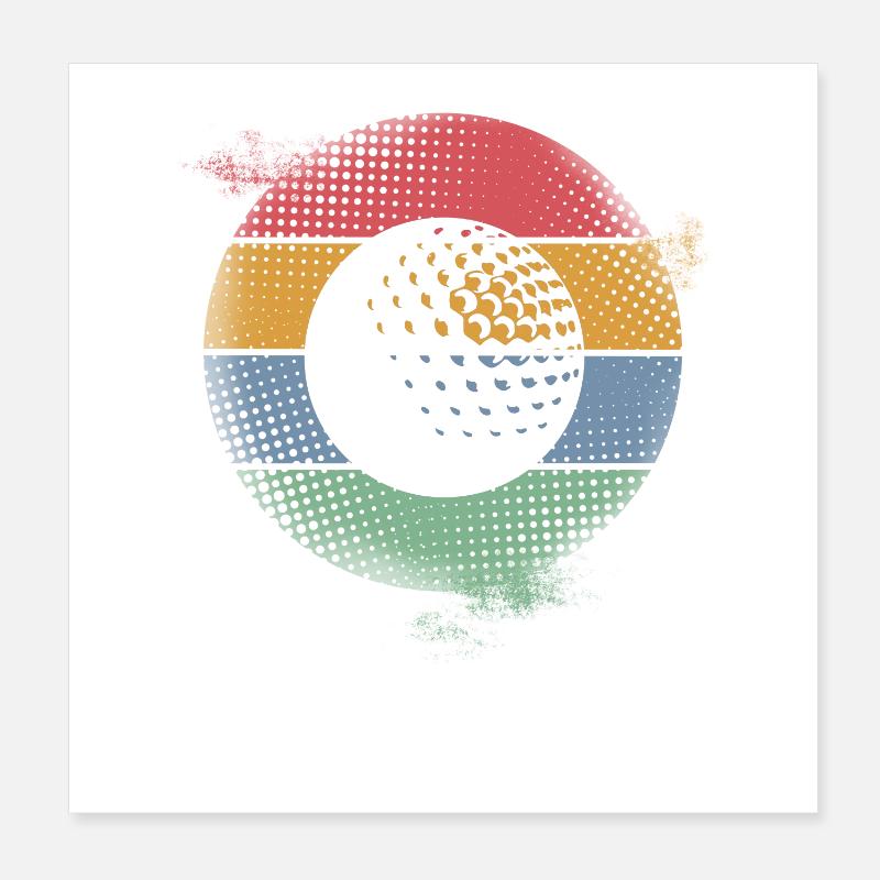 Balle de golf Golf Poster 20 x 20 cm