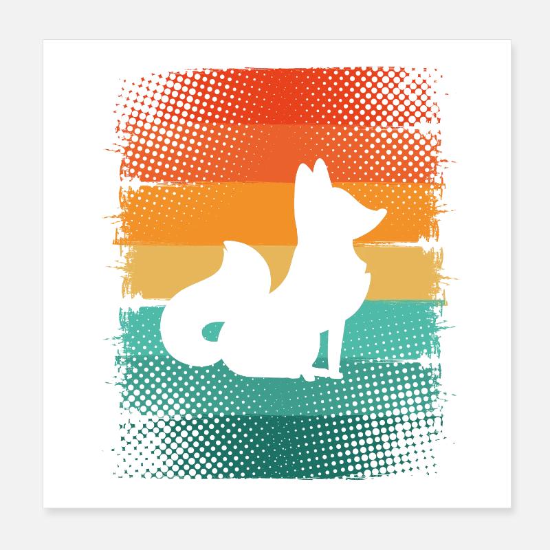 Fuchs Poster 20x20 cm