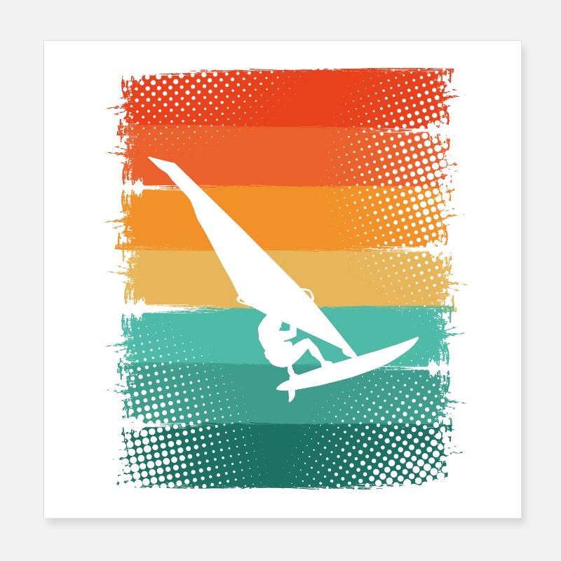 Planche à voile Poster 20 x 20 cm