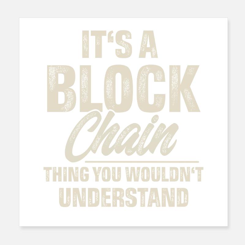Crypto Blockchain Poster 20 x 20 cm
