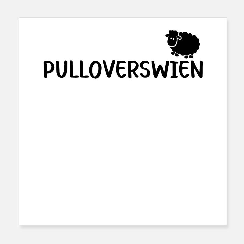 Pulloverswien Plattdeutsch Ostfriesisch Schaf Poster 20x20 cm