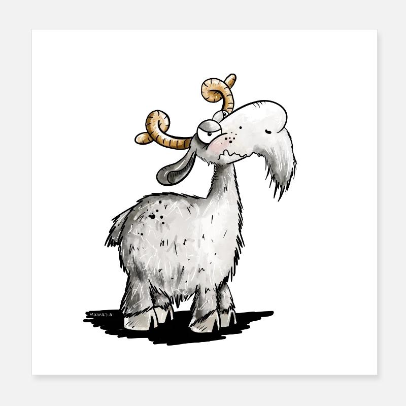 Ziegen Bock I Ziege I Nö Statement Poster 20x20 cm