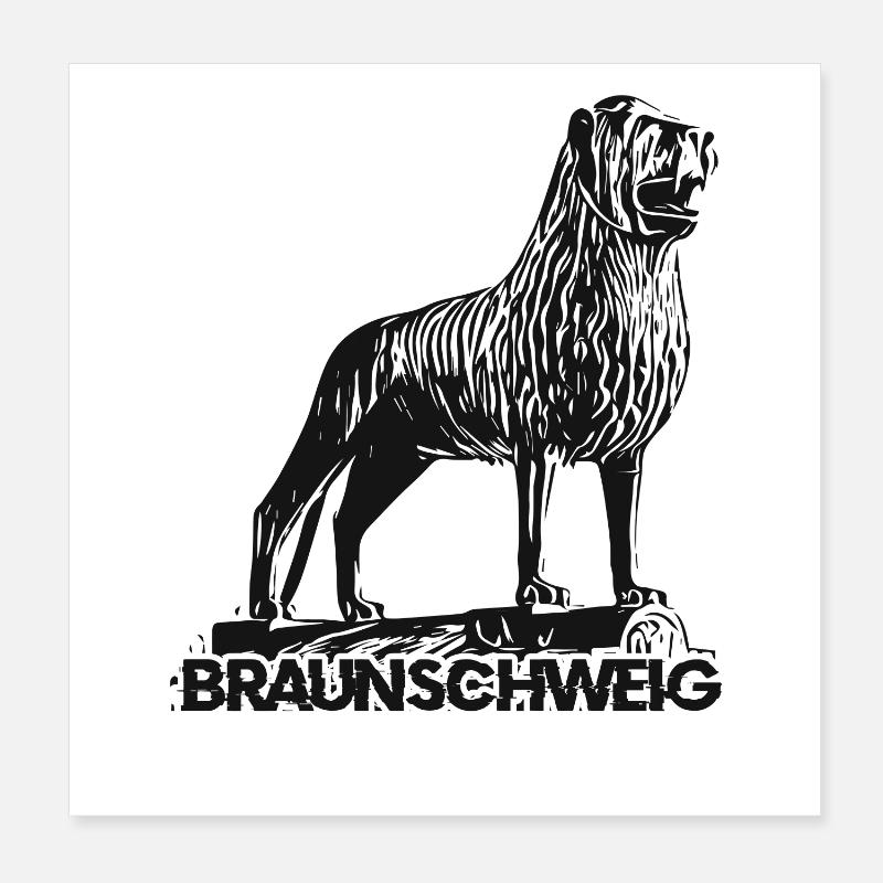 Brunswick Lion Poster 20 x 20 cm