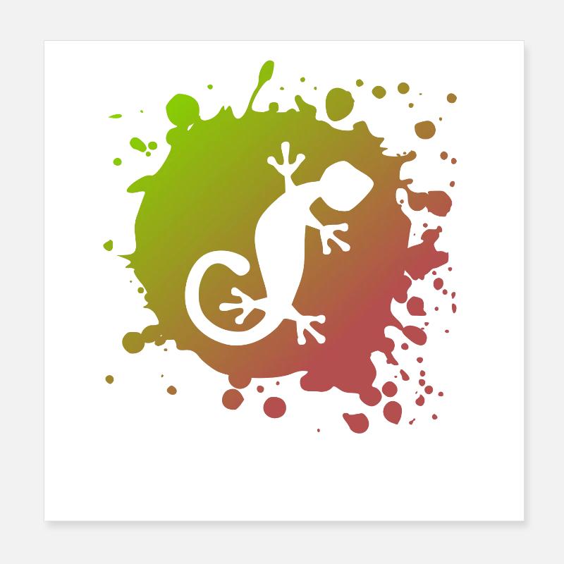 Eidechse Echse Poster 20x20 cm