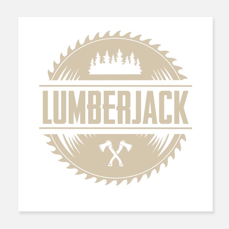 Bûcheron Poster 20 x 20 cm