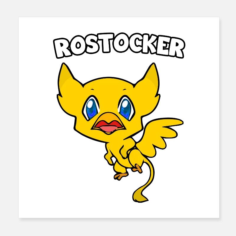 Rostocker Baby Greif Poster 20x20 cm