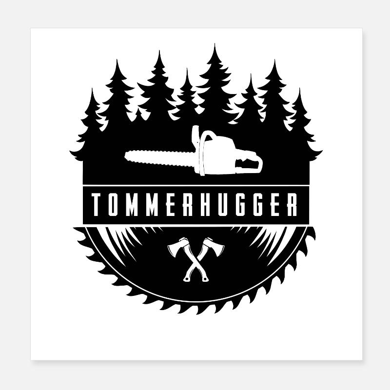 Bûcheron Poster 20 x 20 cm