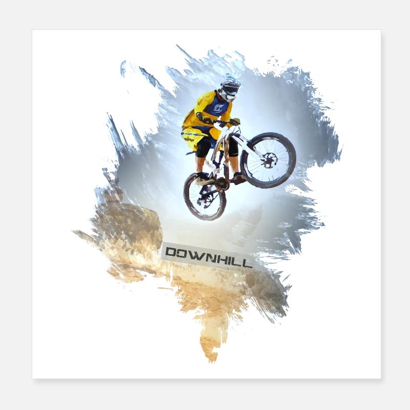 VTT | Vététistes | Descente Poster 20 x 20 cm
