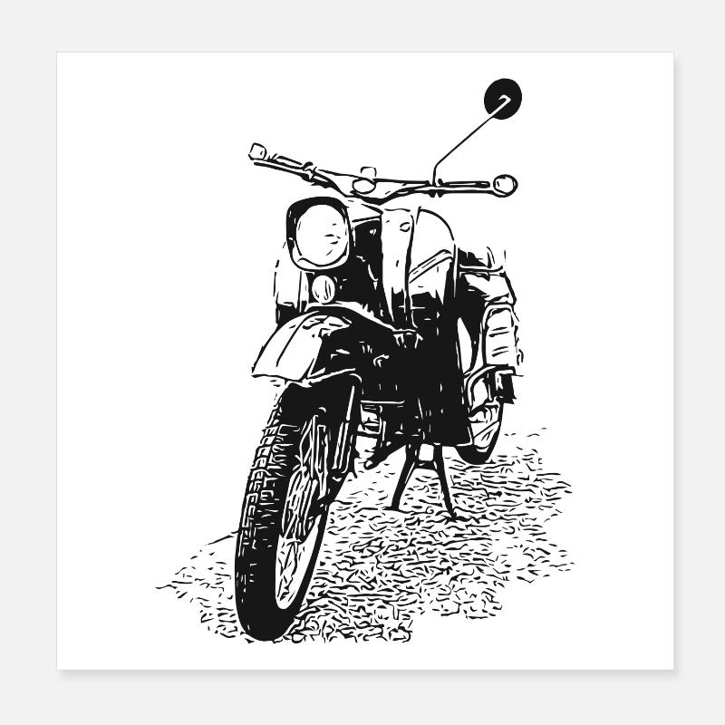 Simson - Schwalbe Poster 20x20 cm