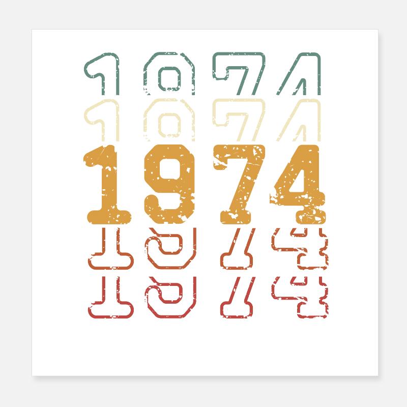 1974 Poster 20 x 20 cm