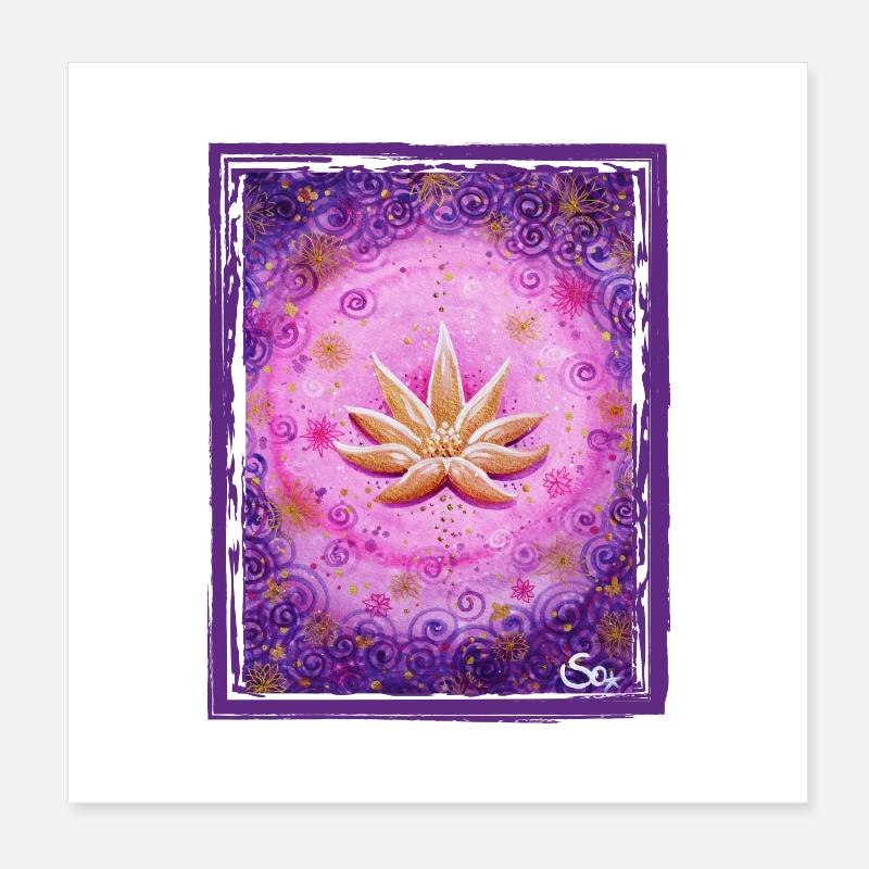 Lotus d’or - Sonja Ariel von Staden Poster 20 x 20 cm