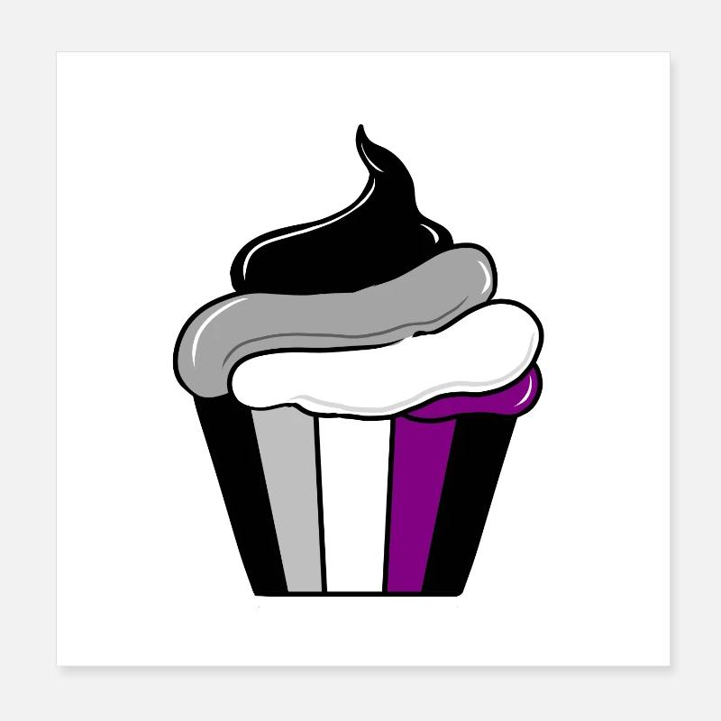 Ace Pride cupcake Poster 8" x 8" (20x20 cm)
