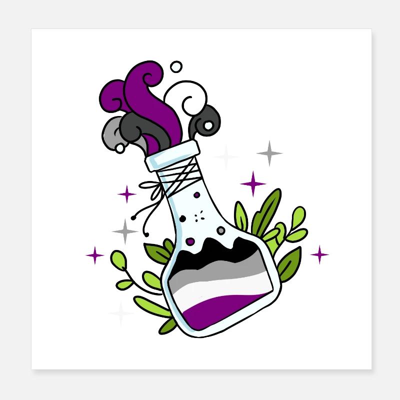 Fierté asexuée de potion Poster 20 x 20 cm