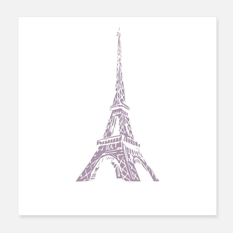 Tour Eiffel de Paris Poster 20 x 20 cm