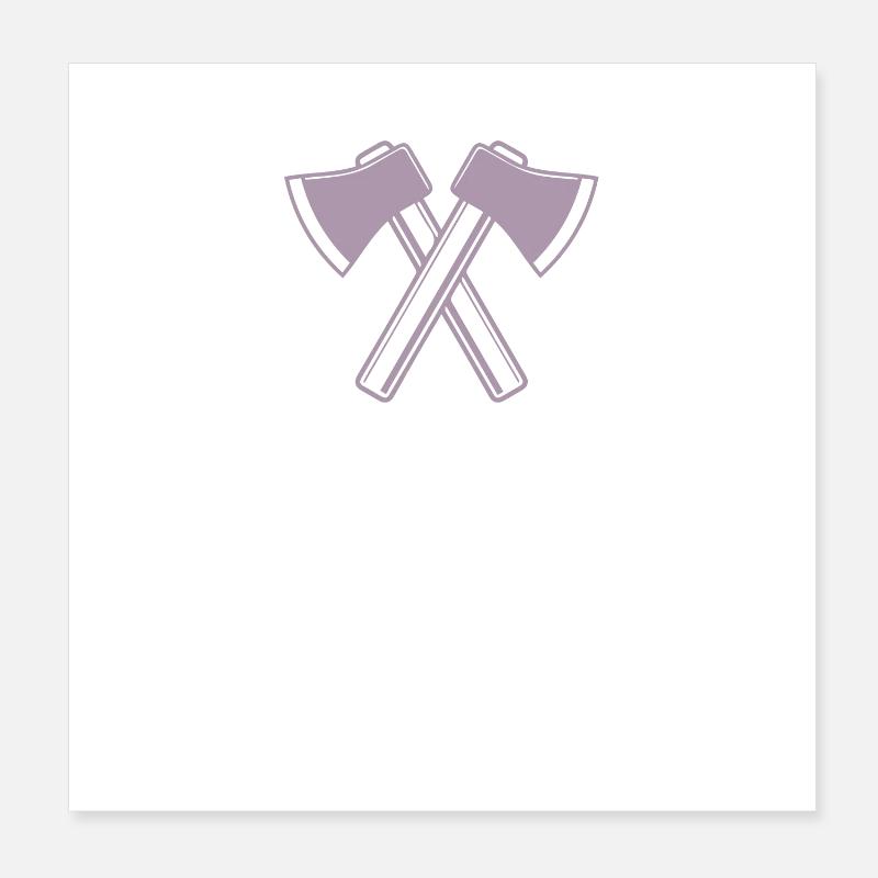 Axe Axes Lumberjack Forester Poster 8" x 8" (20x20 cm)
