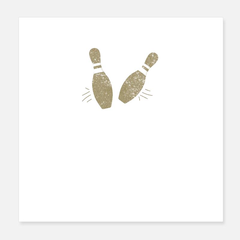 bowling pins Poster 20x20 cm