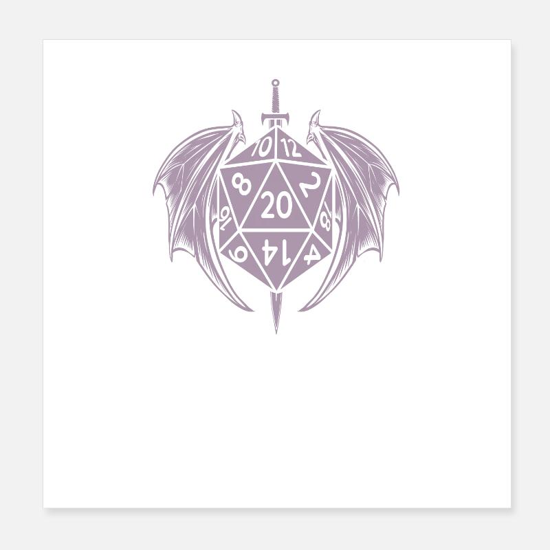 stylo et papier dm cube Poster 20 x 20 cm