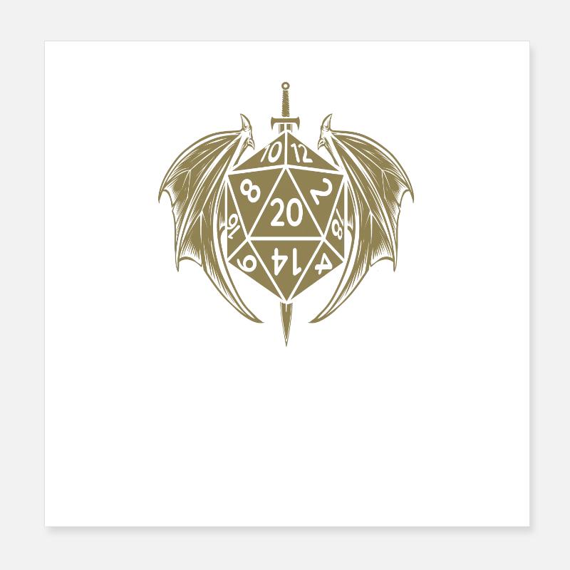 pen and paper dm cube Poster 8" x 8" (20x20 cm)