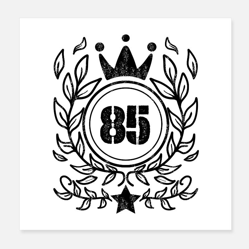 85 - Année de naissance Année de naissance 1985 Poster 20 x 20 cm