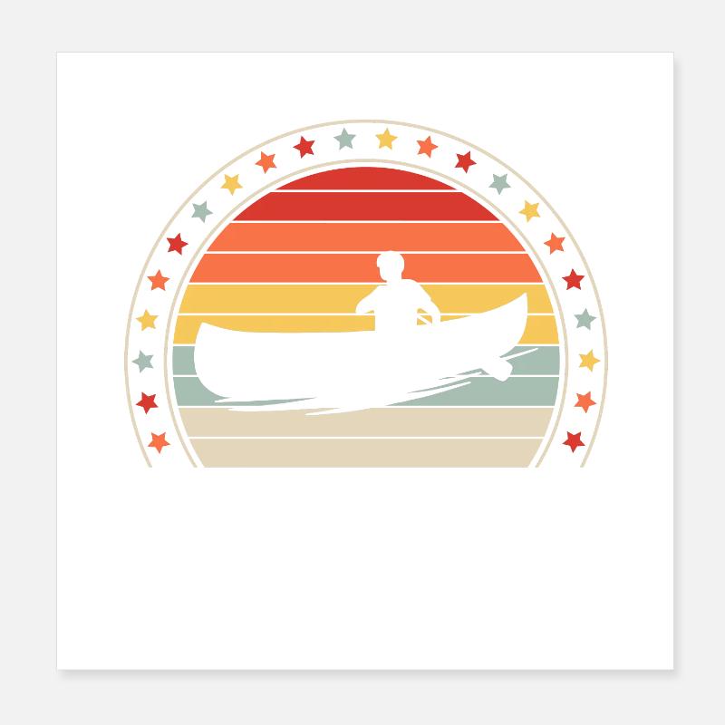 Canoë Canoë Canoë Poster 20 x 20 cm