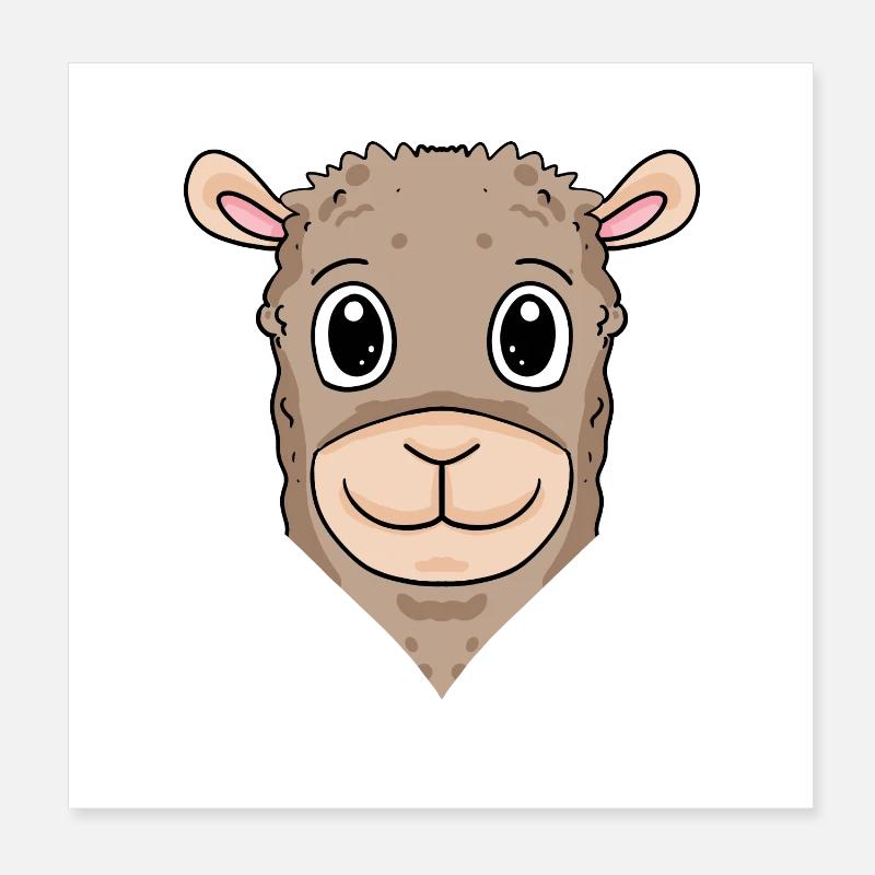 Lama Poster 20 x 20 cm